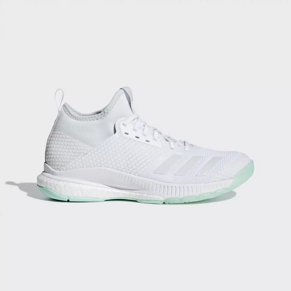Adidas Crazyflight X 2.0 Mid Tenis De Voleibol Blancos Para Mujer (MX-55634)